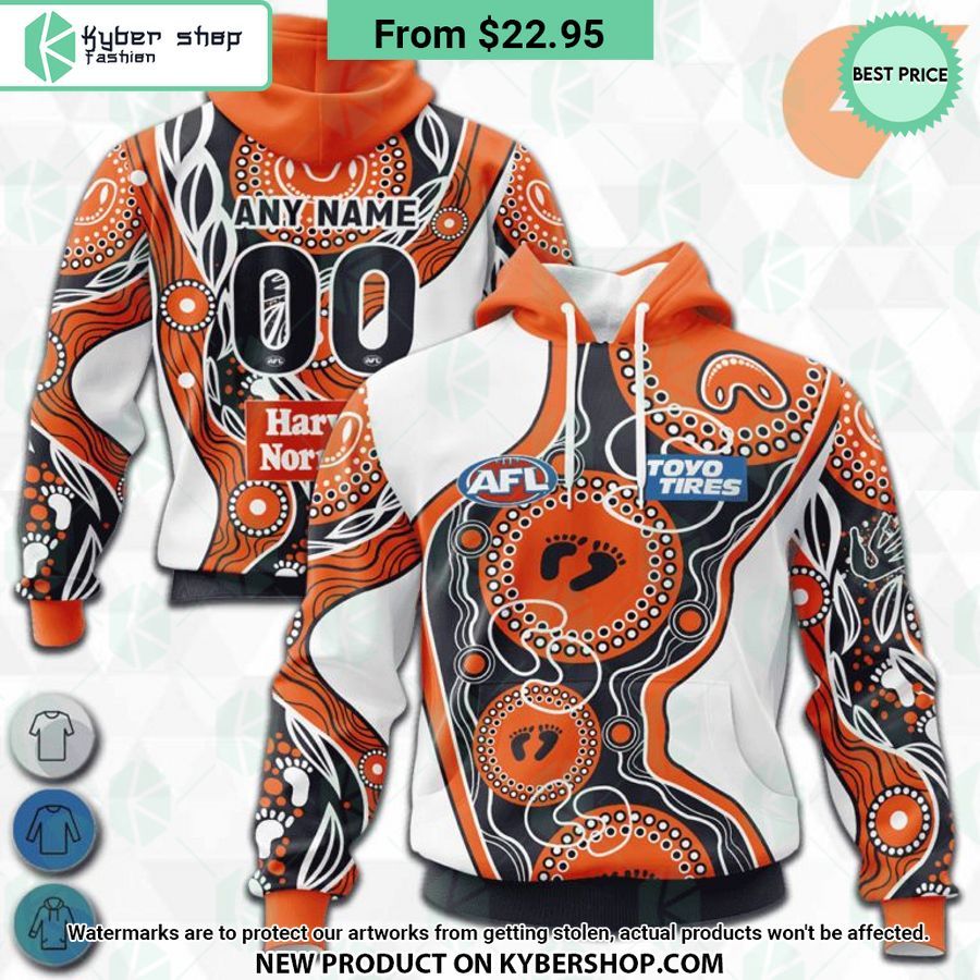AFL Greater Western Sydney Giants Indigenous Design Hoodie
