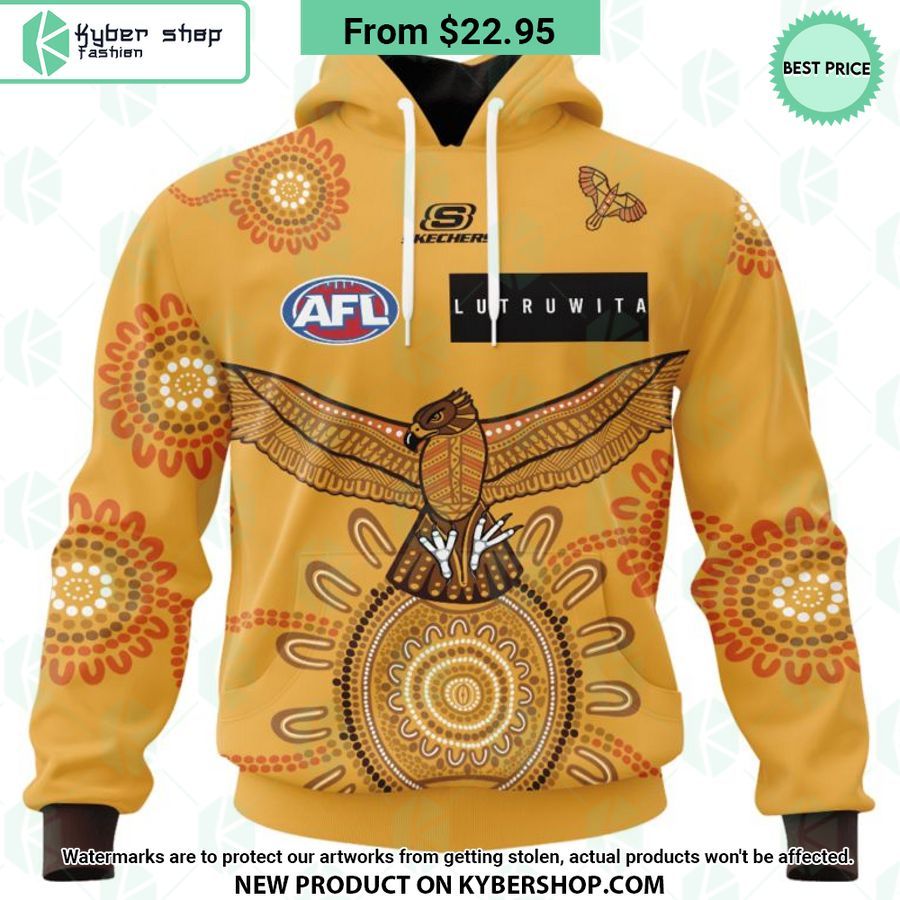 AFL Hawthorn Football Club Indigenous Design Hoodie