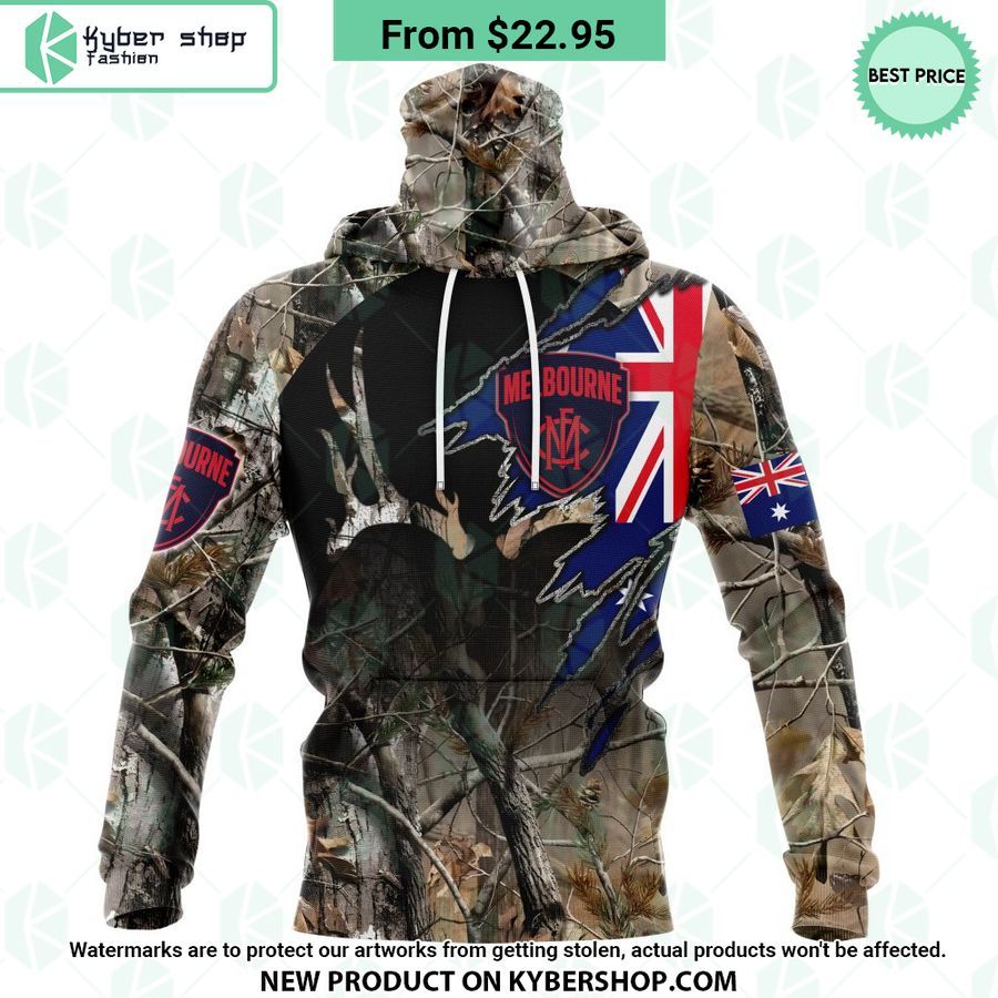 AFL Melbourne Football Club Camo Realtree Hunting Hoodie