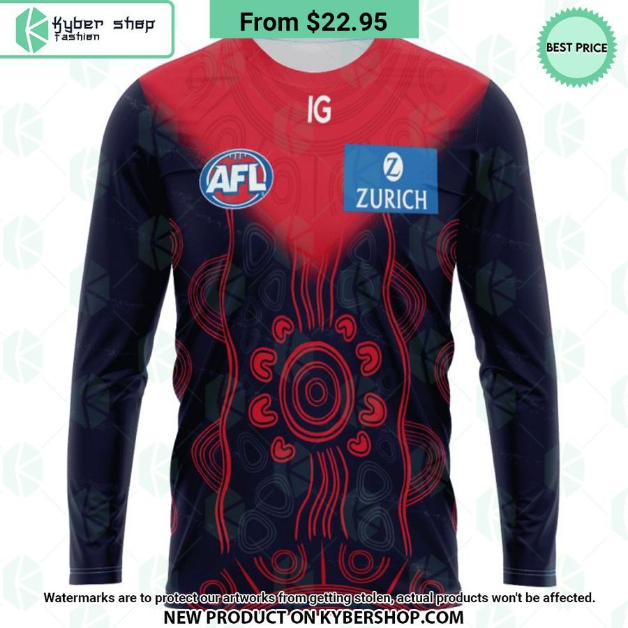 AFL Melbourne Football Club Indigenous Design Hoodie