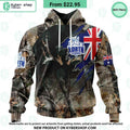 AFL North Melbourne Football Club Camo Realtree Hunting Hoodie