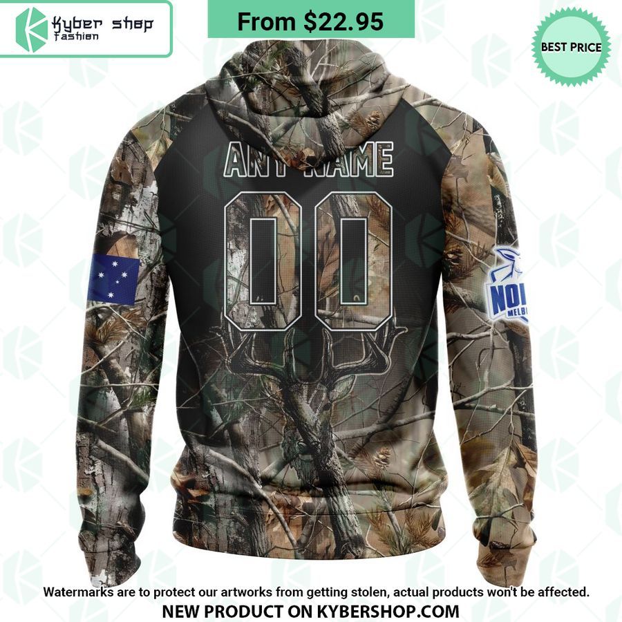 AFL North Melbourne Football Club Camo Realtree Hunting Hoodie