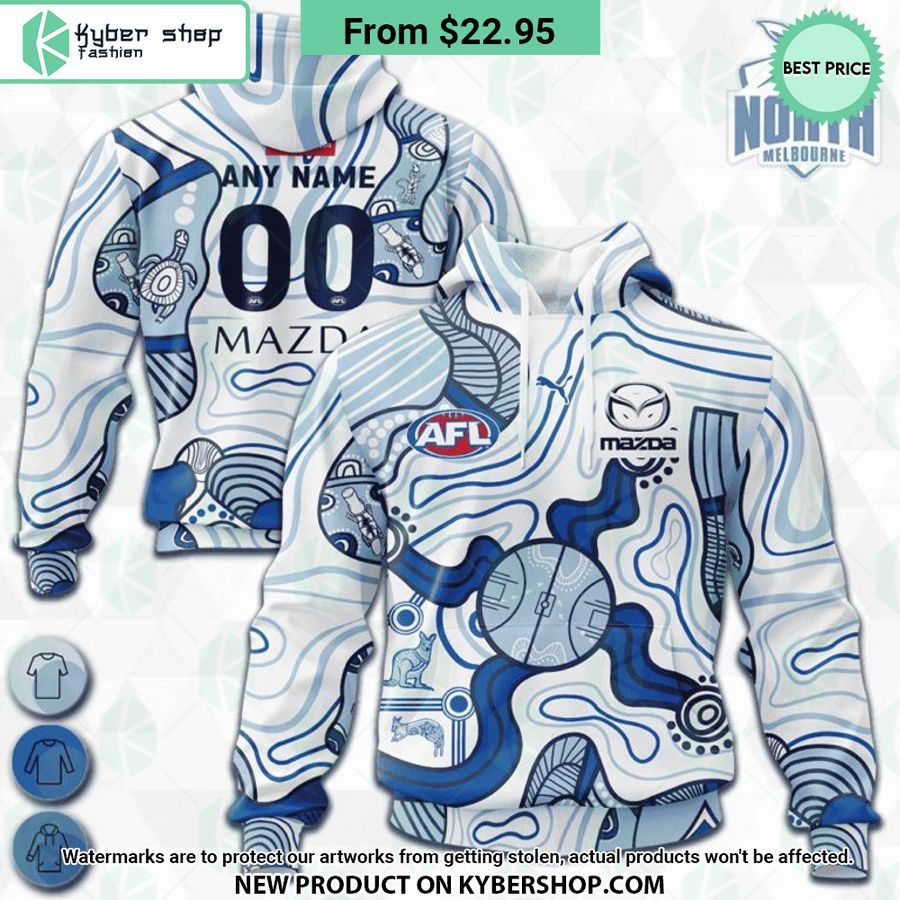 AFL North Melbourne Football Club Indigenous Design Hoodie