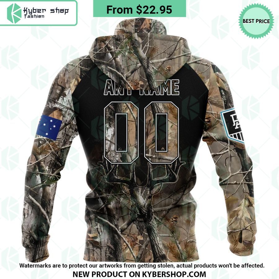 AFL Port Adelaide Football Club Camo Realtree Hunting Hoodie