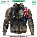AFL Richmond Tigers Camo Realtree Hunting Hoodie
