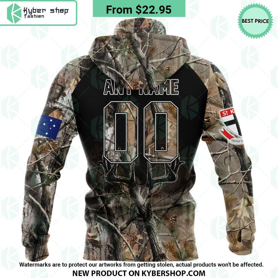AFL St Kilda Football Club Camo Realtree Hunting Hoodie