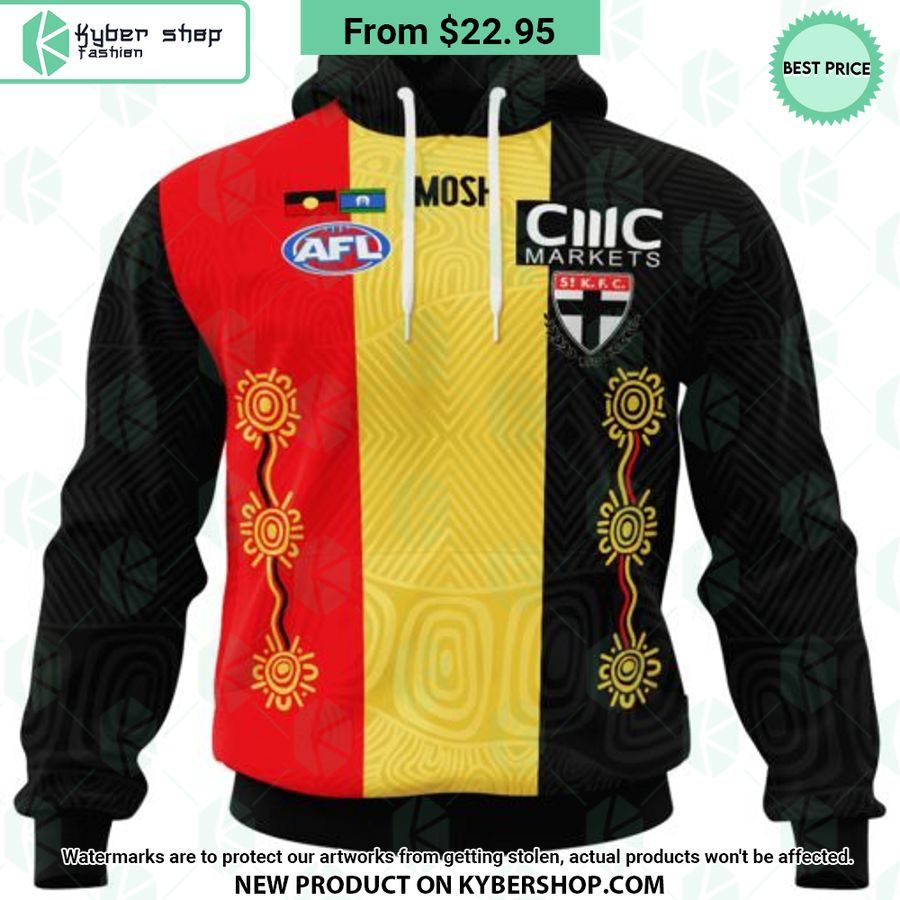 AFL St Kilda Football Club Indigenous Design Hoodie
