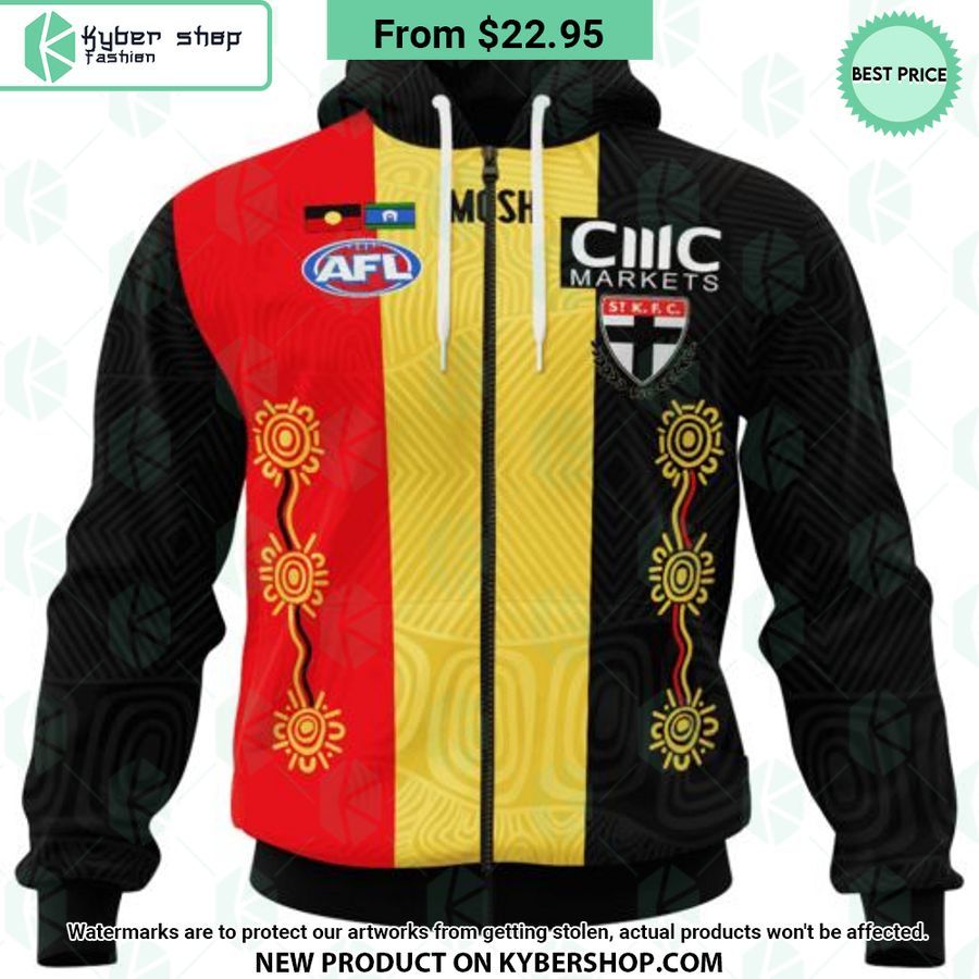 AFL St Kilda Football Club Indigenous Design Hoodie