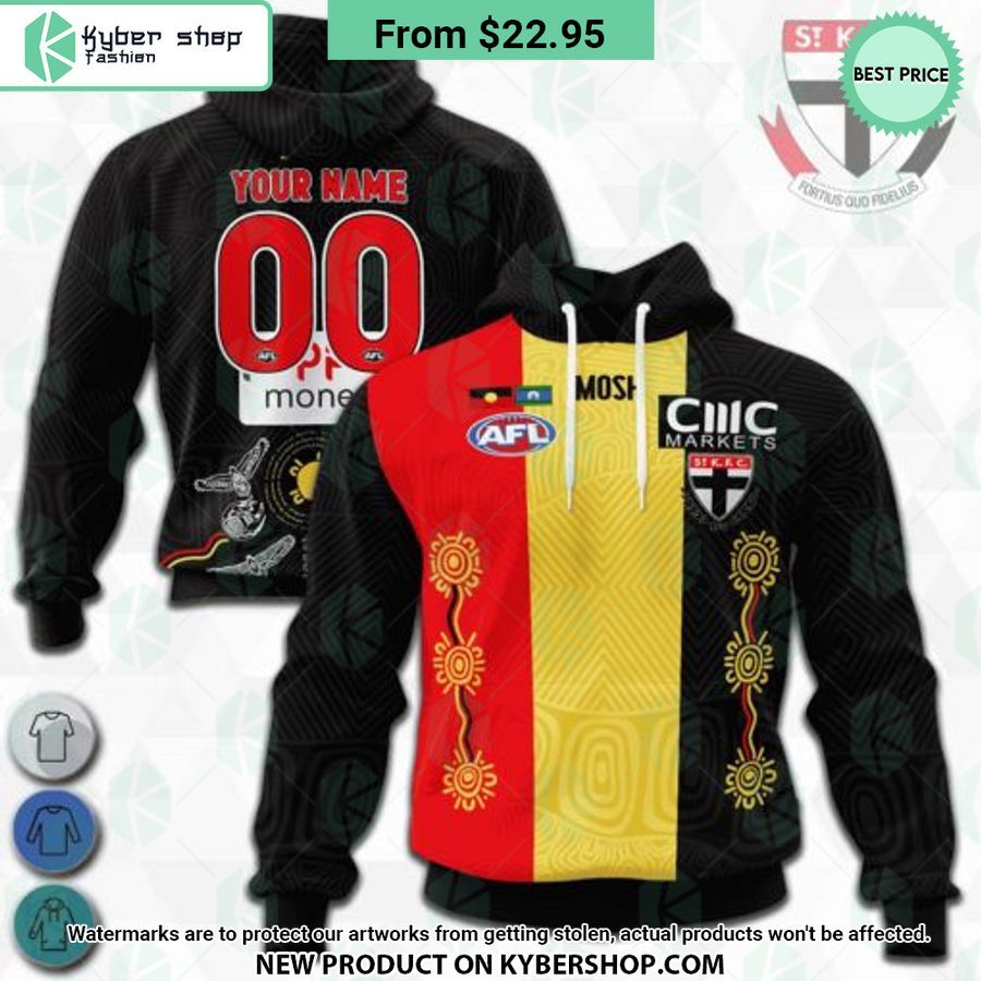 AFL St Kilda Football Club Indigenous Design Hoodie