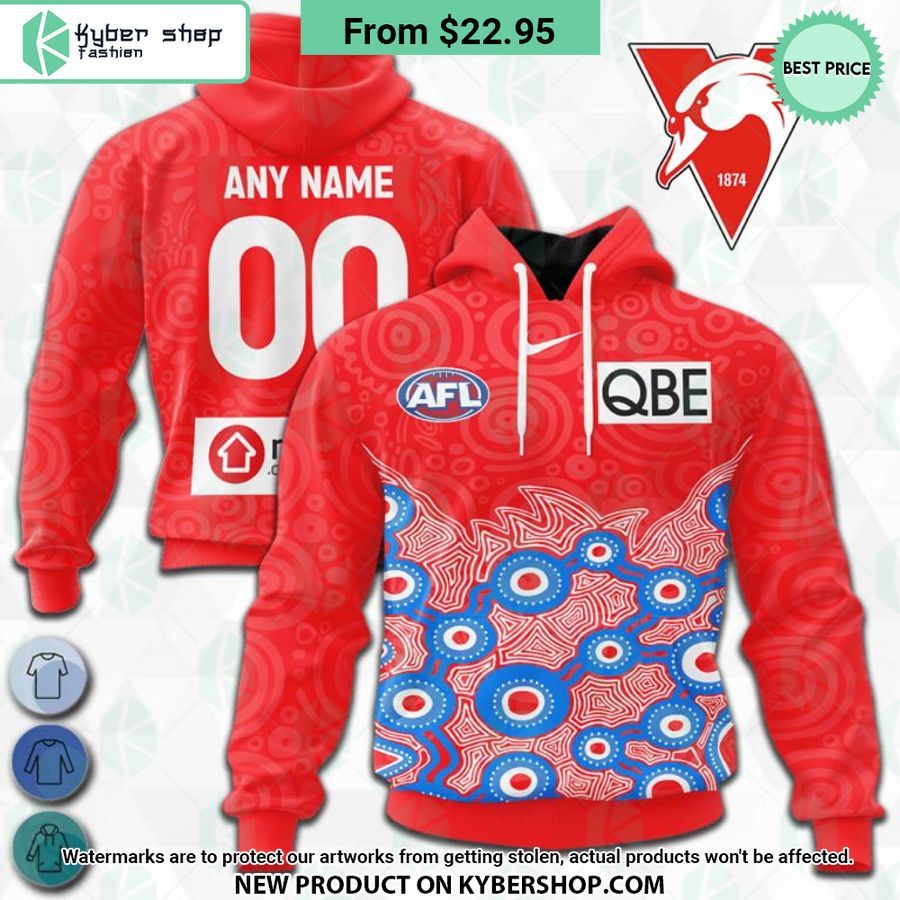 AFL Sydney Swans Indigenous Design Hoodie