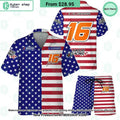 AJ Allmendinger NASCAR Racing Independence Day Hawaiian Shirt