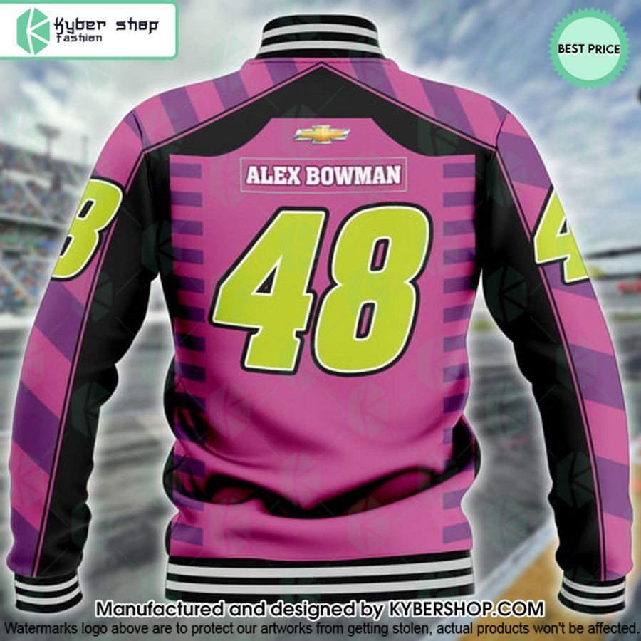 Alex Bowman 48 Nascar Chevrolet Baseball Jacket