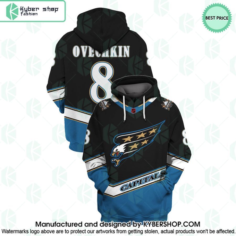 Alexander Ovechkin 8 Washington Capitals Reverse Retro Hoodie