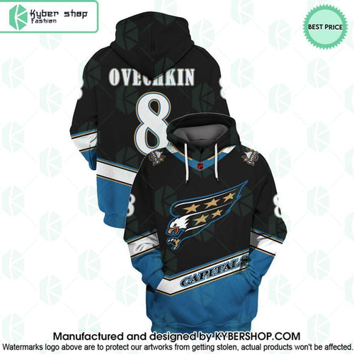 Alexander Ovechkin 8 Washington Capitals Reverse Retro Hoodie
