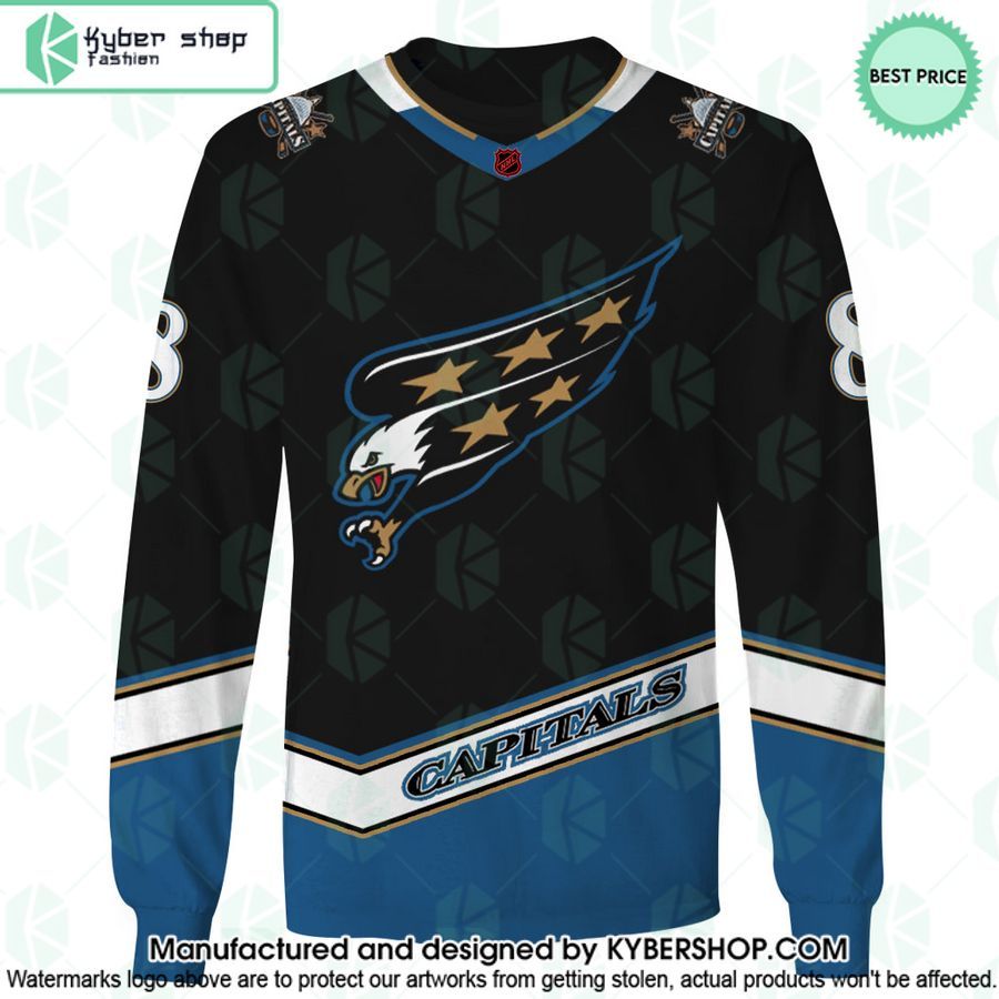 Alexander Ovechkin 8 Washington Capitals Reverse Retro Hoodie