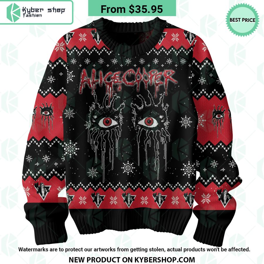 Alice Cooper Merry Metal Xmas Sweater