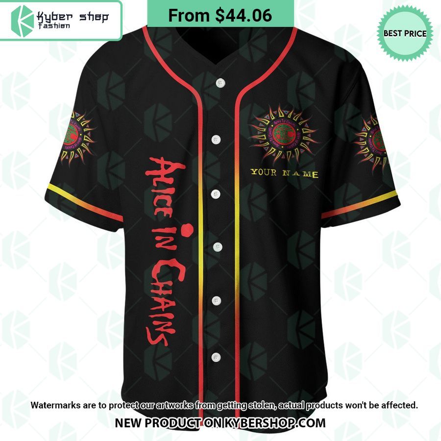 Alice in Chains Skull CUSTOM Baseball Jersey