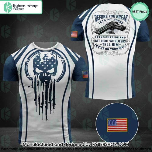 American Patriots Get Right With Jesus Tell Him You’re On Your Way T Shirt