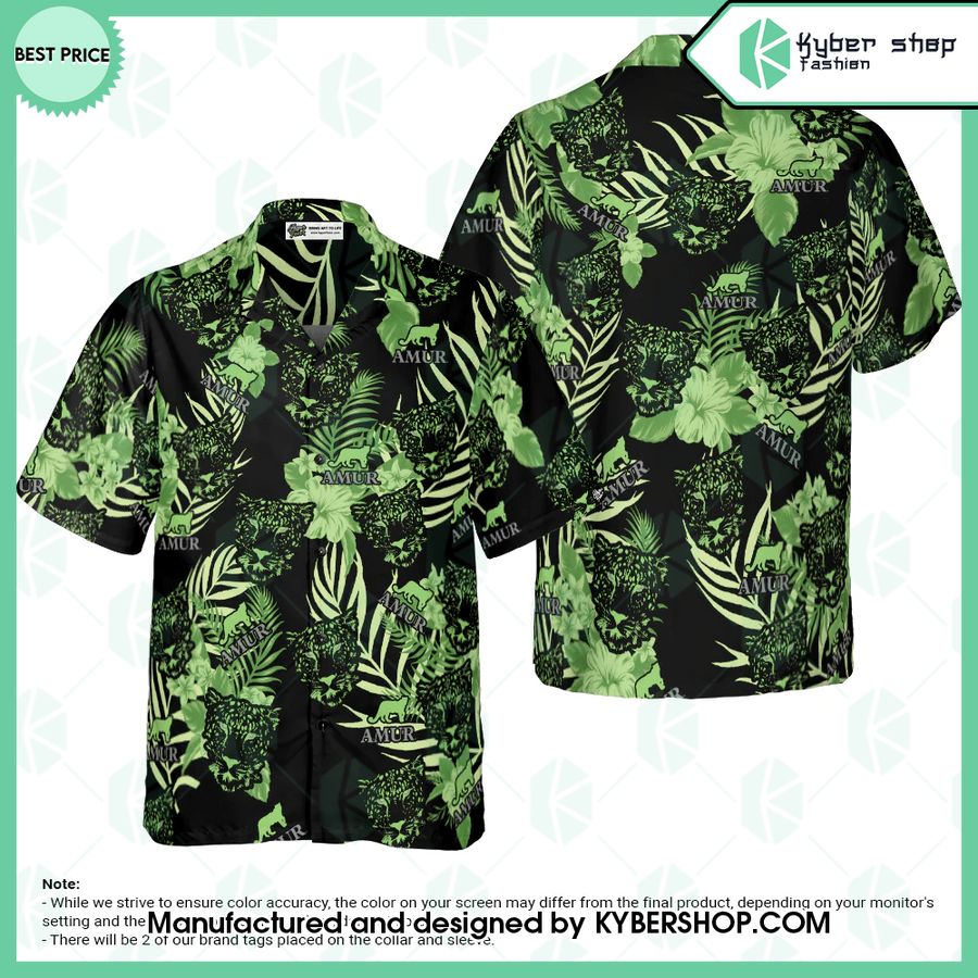 Amur Tiger Flowers Hawaiian Shirt