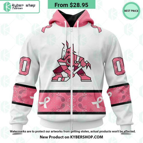 Arizona Coyotes In October We Wear Pink Breast Cancer Hoodie