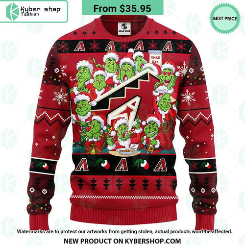 Arizona Diamondbacks Grinch Christmas Sweater