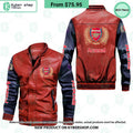 Arsenal Leather Bomber Jacket