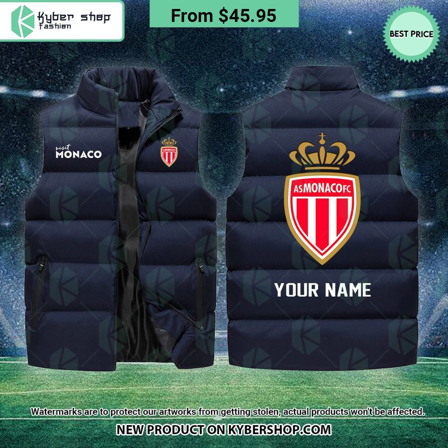 AS Monaco FC CUSTOM Sleeveless Puffer Down Jacket