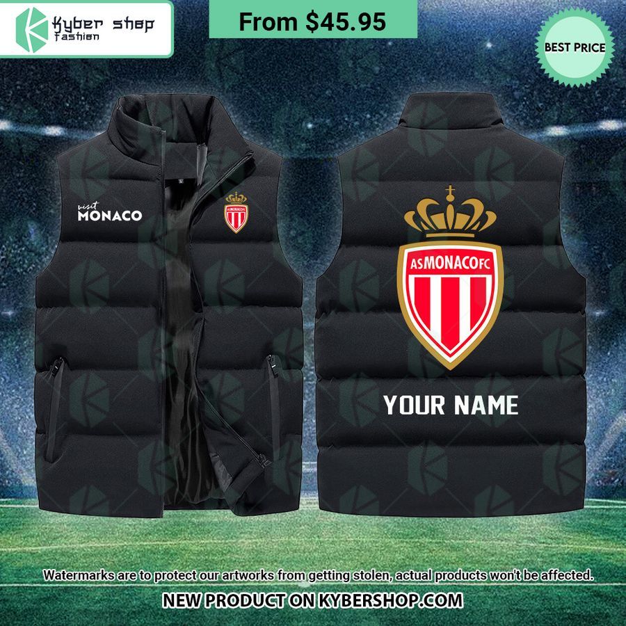 AS Monaco FC CUSTOM Sleeveless Puffer Down Jacket