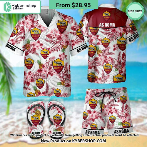 AS Roma Hawaiian Shirt