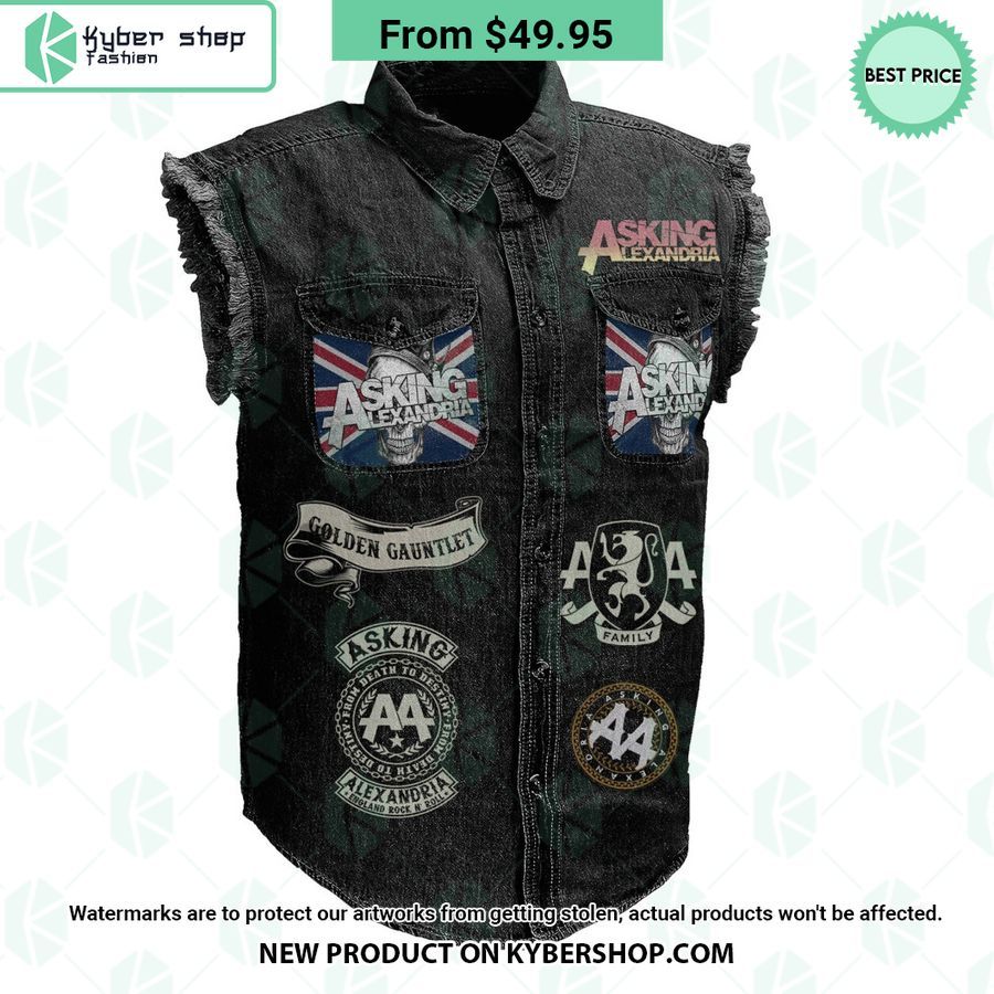 Asking Alexandria Never Let Them Bring You Down Sleeveless Denim Jacket