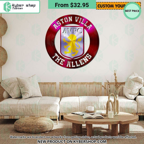 Aston Villa CUSTOM Metal Sign