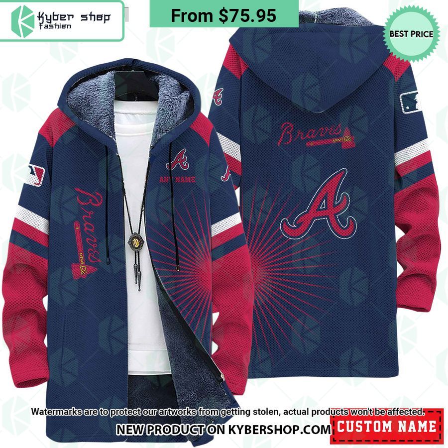 Atlanta Braves MLB CUSTOM Fleece Windbreaker Jacket