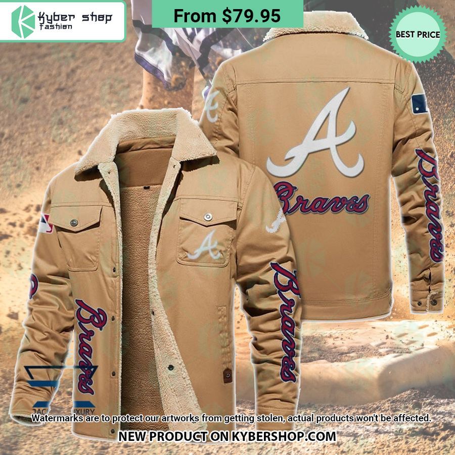 Atlanta Braves MLB Fleece Leather Jacket