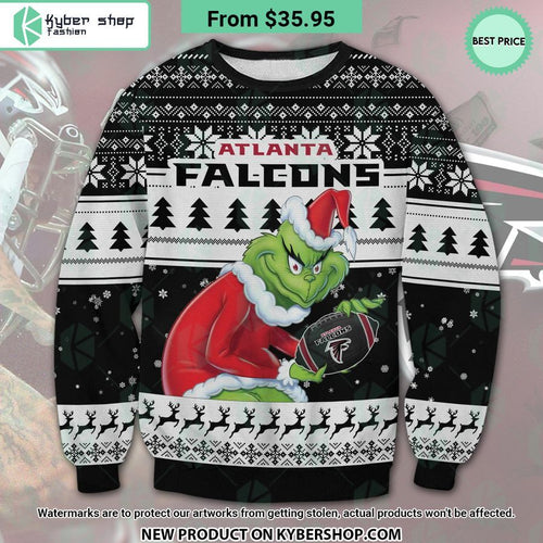 Atlanta Falcons Grinch Ugly Christmas Sweater