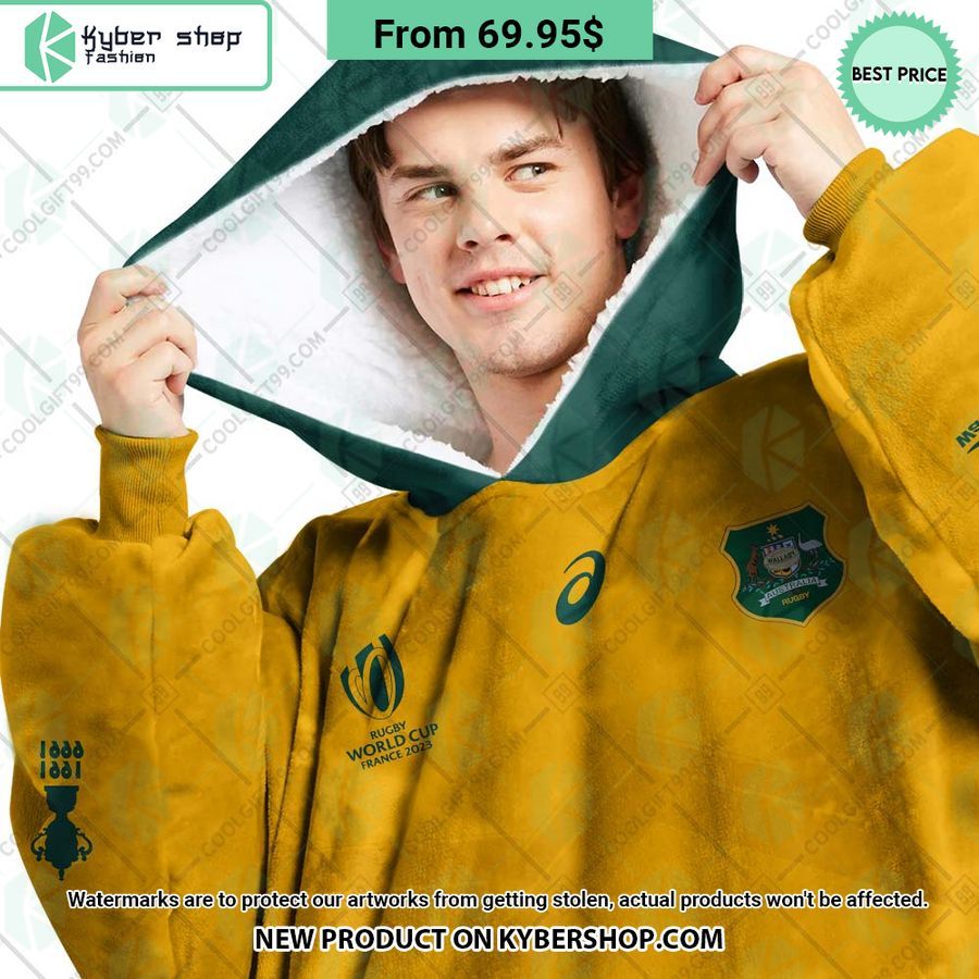 Australia Rugby Wallabies Home Jersey Rugby World Cup 2023 CUSTOM Blanket Hoodie