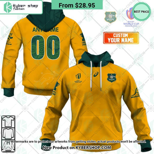 Australia Wallabies Asics Rugby World Cup 2023 CUSTOM Hoodie