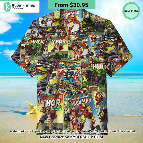 Avengers Comic Hawaiian Shirt