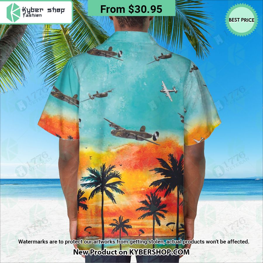 B-24 Liberator Sunset Hawaiian Shirt