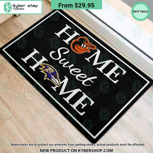 Baltimore Orioles Baltimore Ravens Home Sweet Home Doormat