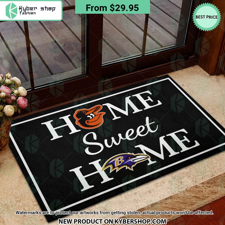 Baltimore Orioles Baltimore Ravens Home Sweet Home Doormat