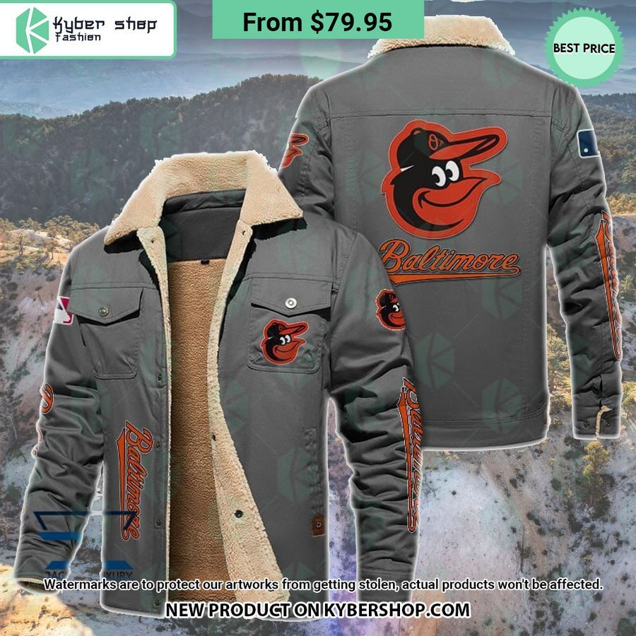 Baltimore Orioles MLB Fleece Leather Jacket