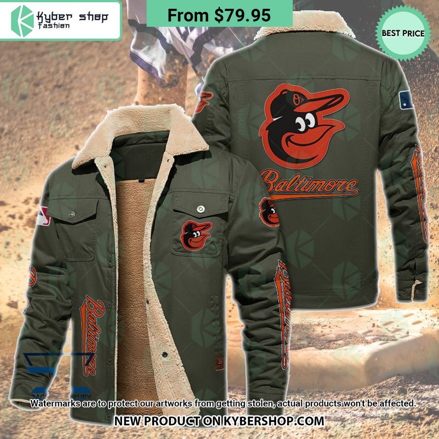 Baltimore Orioles MLB Fleece Leather Jacket