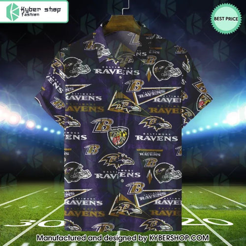 Baltimore Ravens logo Hawaiian Shirt