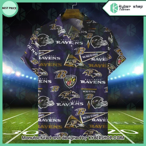 Baltimore Ravens logo Hawaiian Shirt