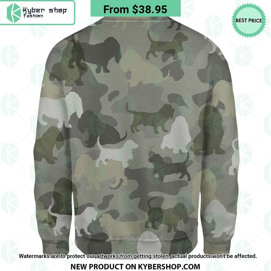 Basset Hound Camo Sweatshirt