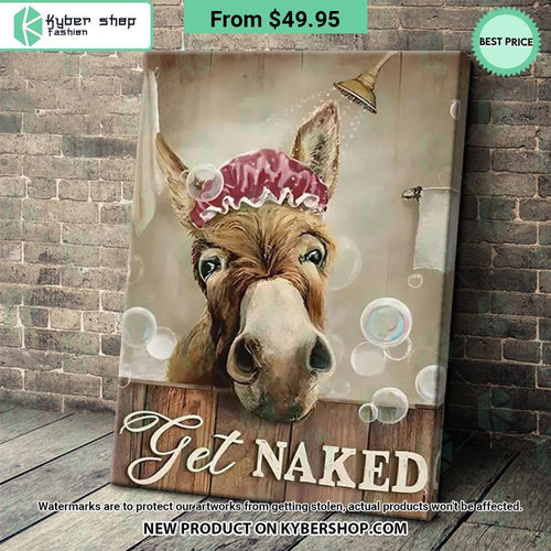 Bathing Donkey Get Naked Canvas