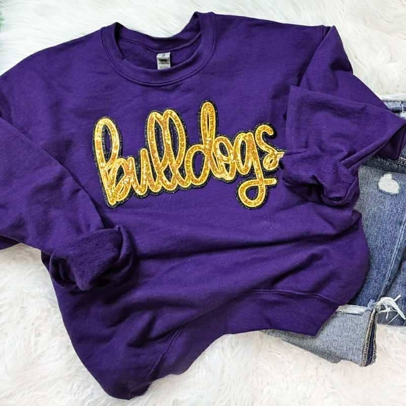 Bulldogs Gold Sequin Sweatshirt