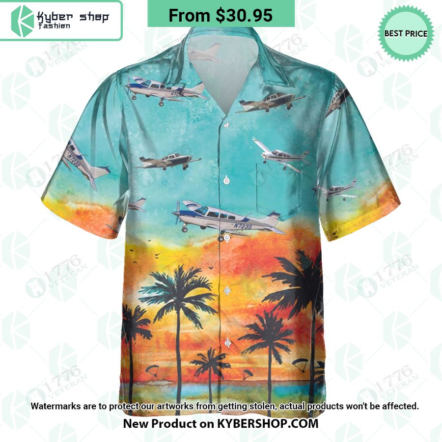 Beechcraft Musketeer Sunset Hawaiian Shirt