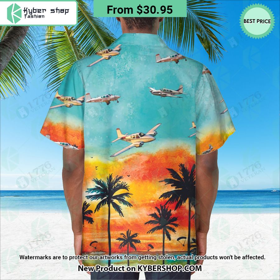 Beechcraft Travel Air B95 Sunset Hawaiian Shirt