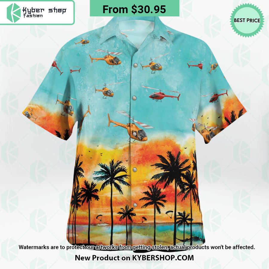 Bell-505 Jet Ranger X Hawaiian Shirt